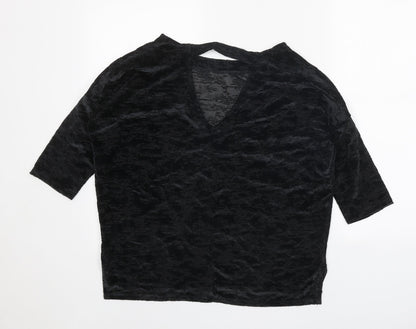 Womens UK Size 10 NEXT Black Basic Blouse