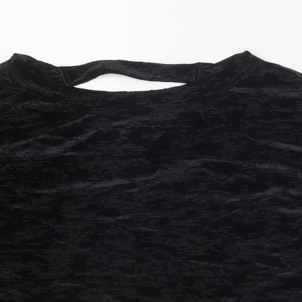 Womens UK Size 10 NEXT Black Basic Blouse