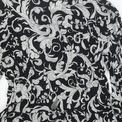 Womens UK Size L Violet & Claire Black Basic Button-Up