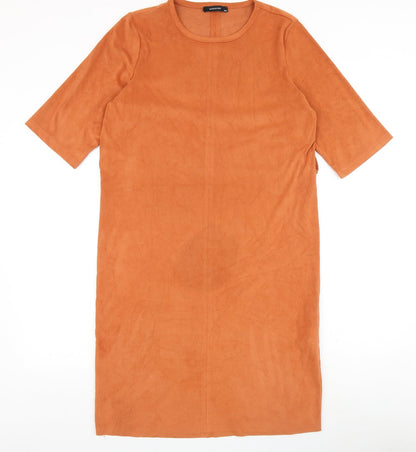 RESERVED Womens Orange Polyurethane A-Line Size XS Round Neck Pullover