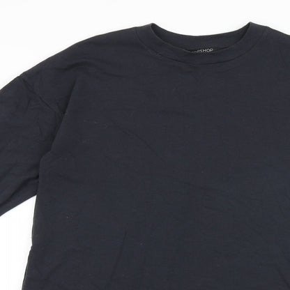 Topshop Mens Grey Cotton T-Shirt Size XS Round Neck