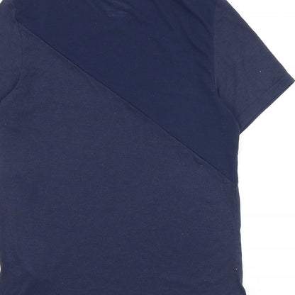 Reebok Mens Blue Polyester T-Shirt Size S Round Neck