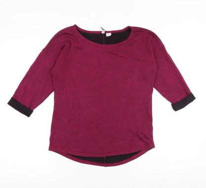 Womens UK Size M H&M Pink Basic Blouse