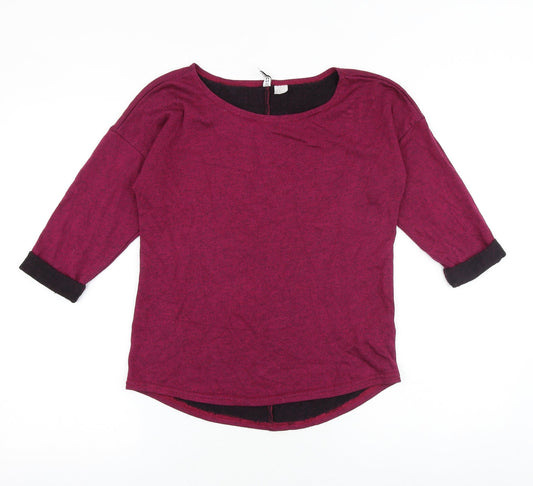 Womens UK Size M H&M Pink Basic Blouse