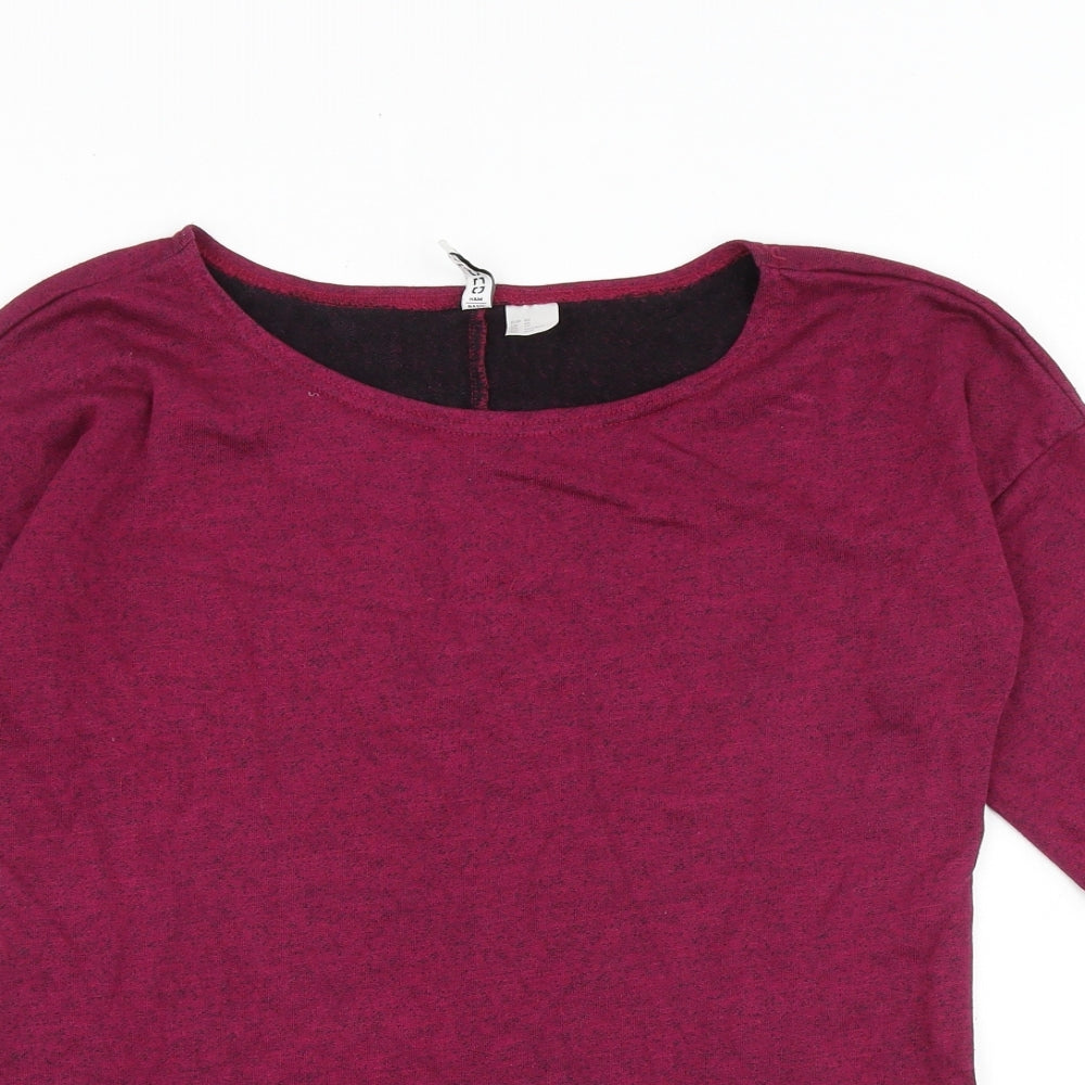 Womens UK Size M H&M Pink Basic Blouse