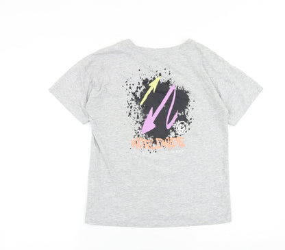 Urban Dept Boys Grey 100% Cotton Basic T-Shirt Size 11 Years Round Neck Pullover