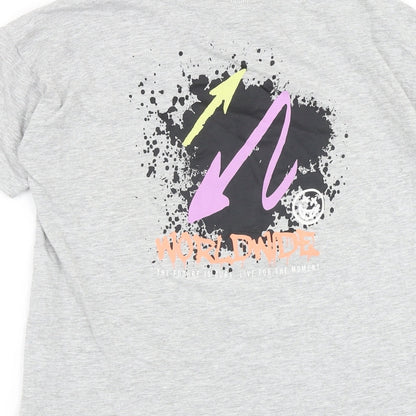 Urban Dept Boys Grey 100% Cotton Basic T-Shirt Size 11 Years Round Neck Pullover