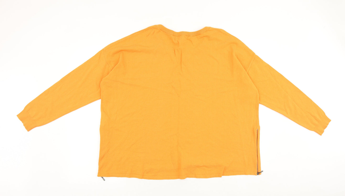 Womens UK Size 16 Marks and Spencer Orange Pullover Jumper