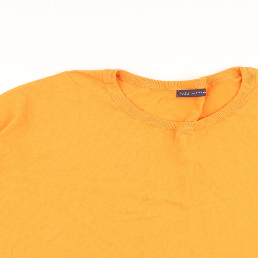 Womens UK Size 16 Marks and Spencer Orange Pullover Jumper
