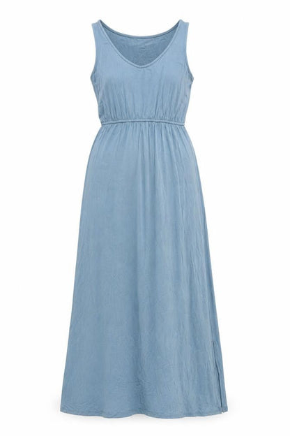 Gap Womens Blue Viscose Maxi Size XS V-Neck Pullover