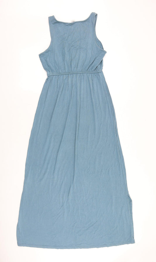 Gap Womens Blue Viscose Maxi Size XS V-Neck Pullover