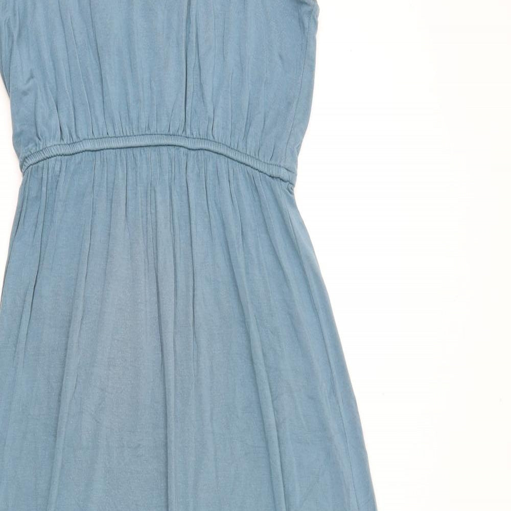 Gap Womens Blue Viscose Maxi Size XS V-Neck Pullover