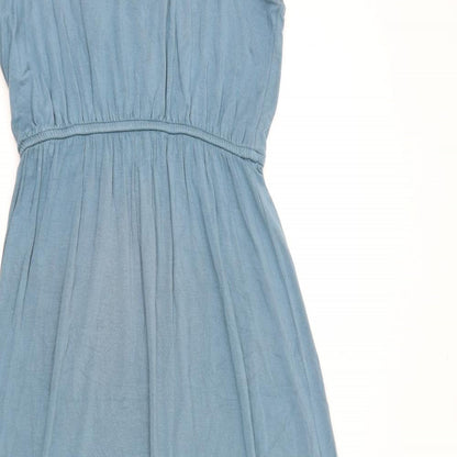 Gap Womens Blue Viscose Maxi Size XS V-Neck Pullover