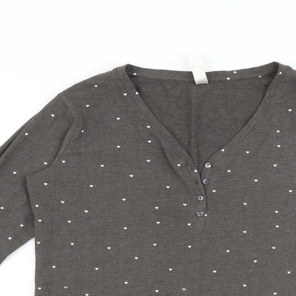 Womens UK Size S Lindex Grey Basic T-Shirt