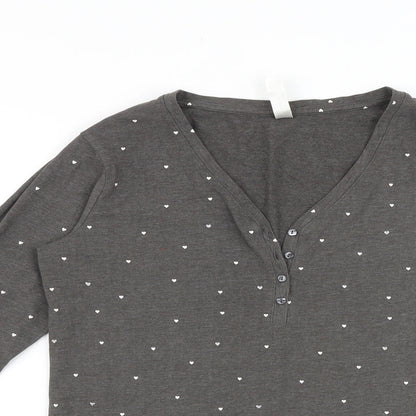 Womens UK Size S Lindex Grey Basic T-Shirt