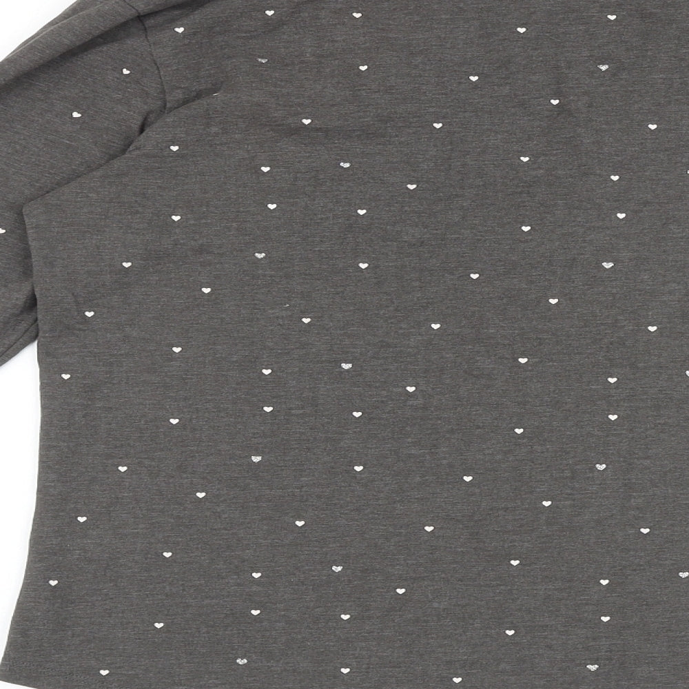 Womens UK Size S Lindex Grey Basic T-Shirt