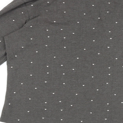 Womens UK Size S Lindex Grey Basic T-Shirt