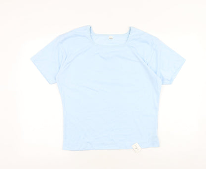 Womens UK Size M Littlewoods Blue Basic T-Shirt