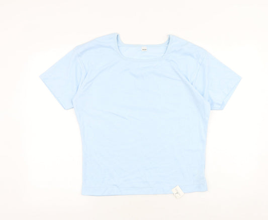 Womens UK Size M Littlewoods Blue Basic T-Shirt