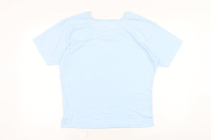 Womens UK Size M Littlewoods Blue Basic T-Shirt
