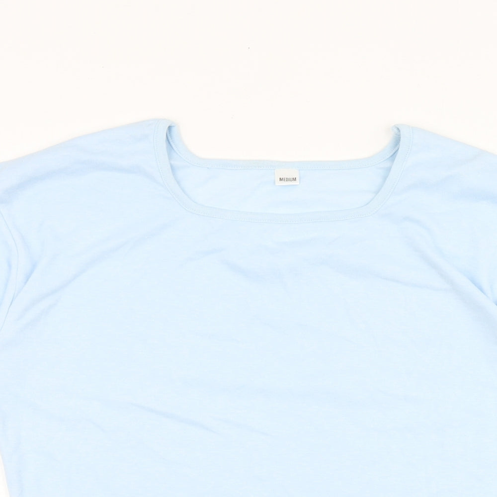 Womens UK Size M Littlewoods Blue Basic T-Shirt