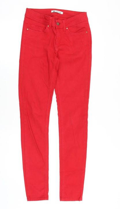 Blue Ridge Womens Red Cotton Skinny Jeans Size 28 in Regular Zip