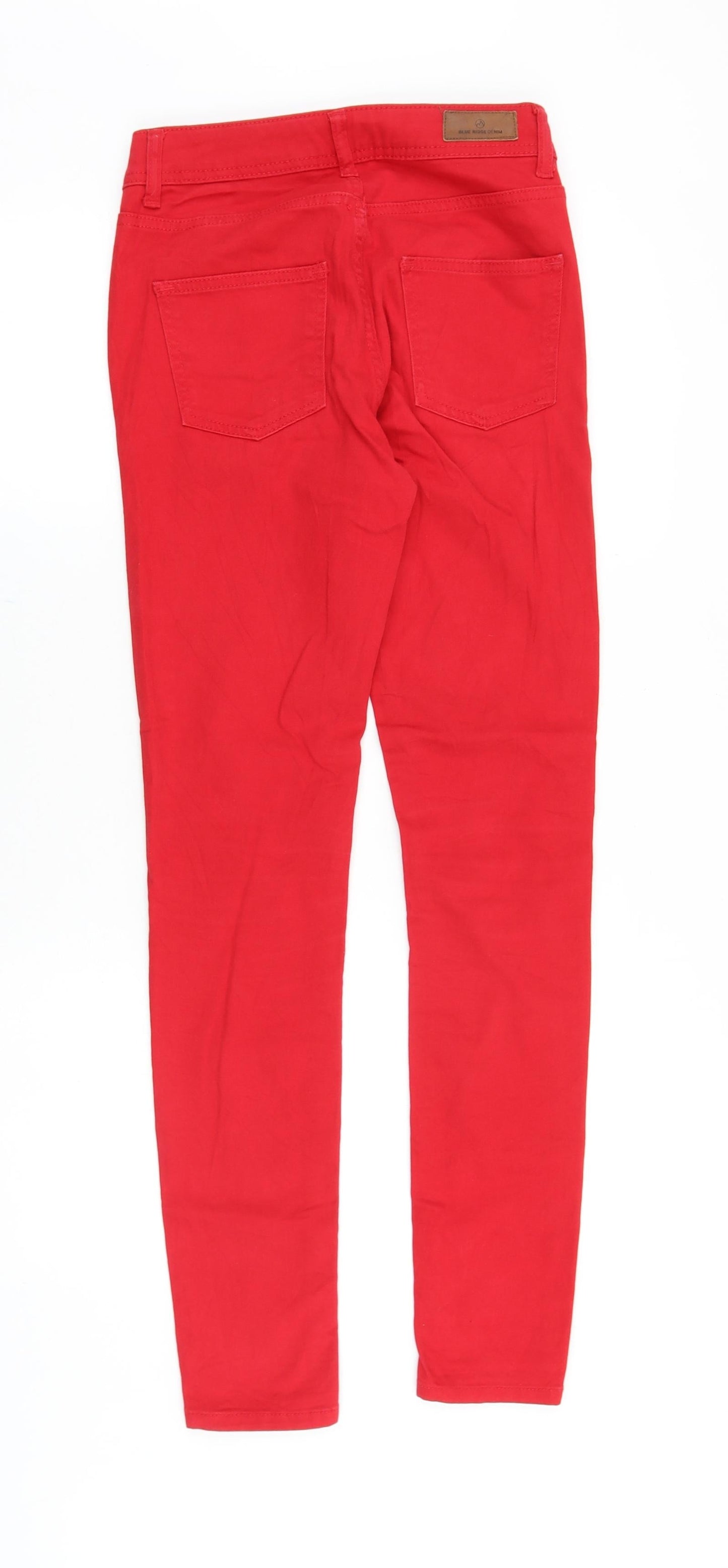 Blue Ridge Womens Red Cotton Skinny Jeans Size 28 in Regular Zip