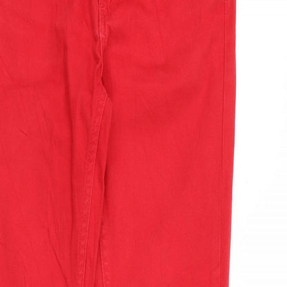 Blue Ridge Womens Red Cotton Skinny Jeans Size 28 in Regular Zip