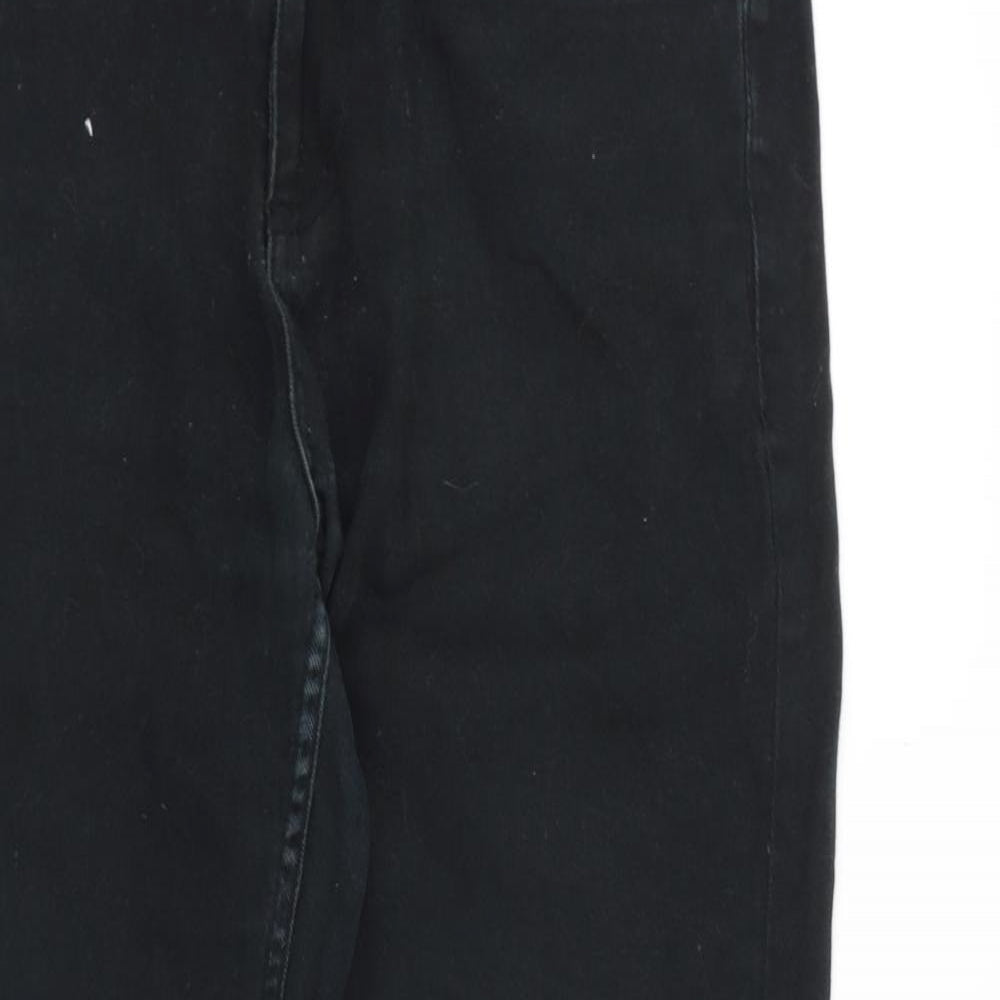 Denim & Co. Mens Black Cotton Straight Jeans Size 32 in Regular Zip