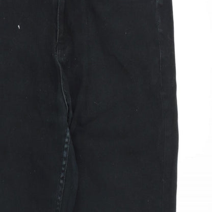 Denim & Co. Mens Black Cotton Straight Jeans Size 32 in Regular Zip