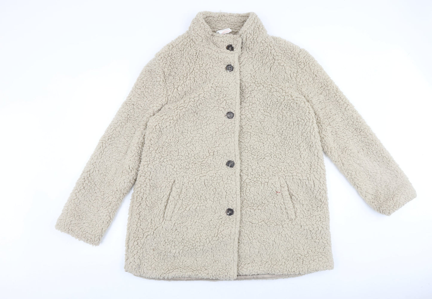 Anna De Lancay Womens Beige Jacket Size M Button