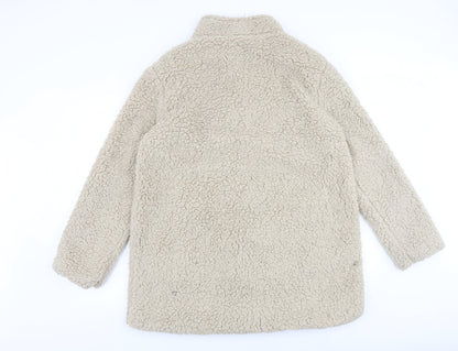 Anna De Lancay Womens Beige Jacket Size M Button