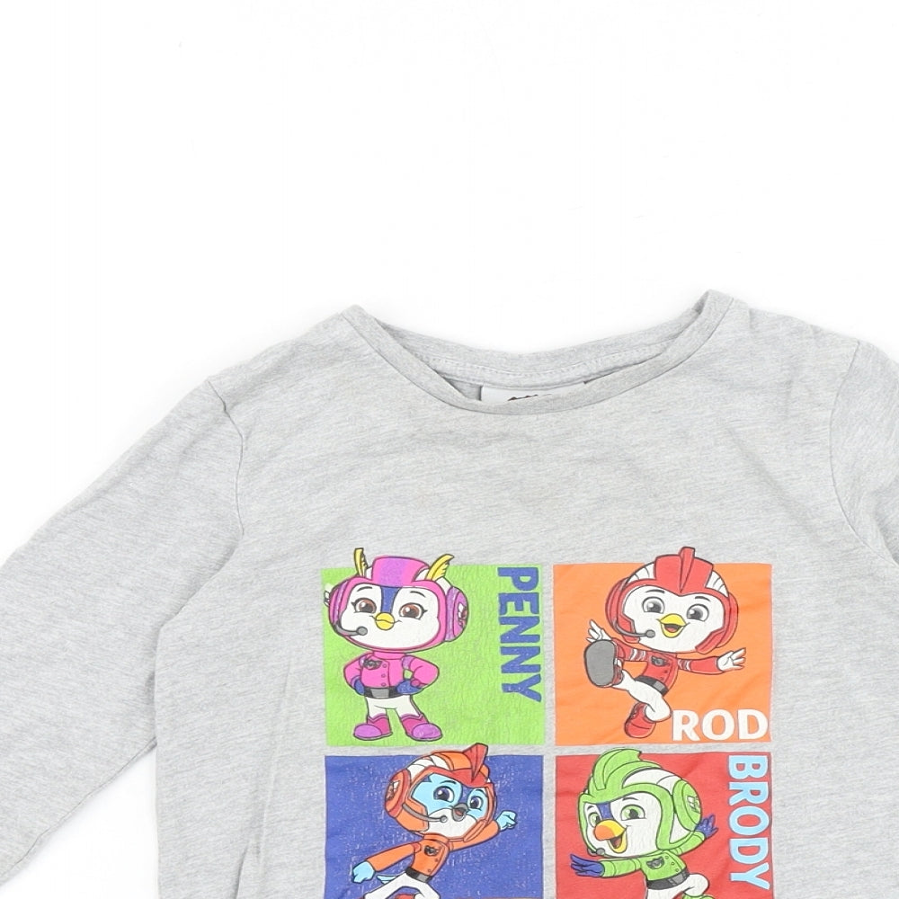 TU Baby Grey Cotton Pullover T-Shirt Size 18-24 Months Boat Neck Pullover