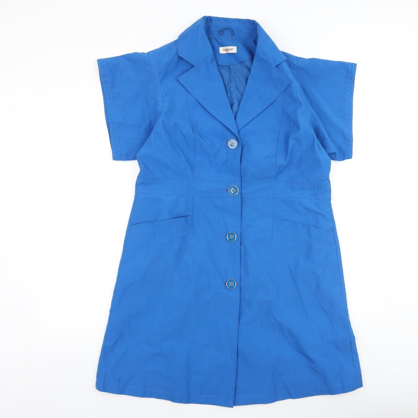 Damart Womens Blue Jacket Blazer Size 14 Button