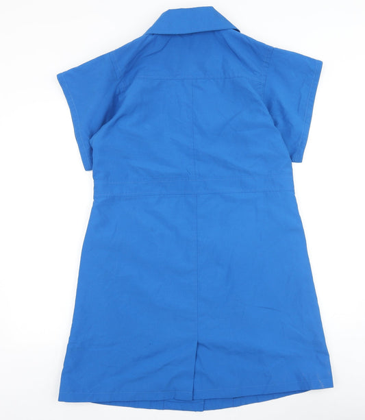 Damart Womens Blue Jacket Blazer Size 14 Button