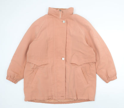 Womens UK Size 10 Marks and Spencer Orange Anorak Coat
