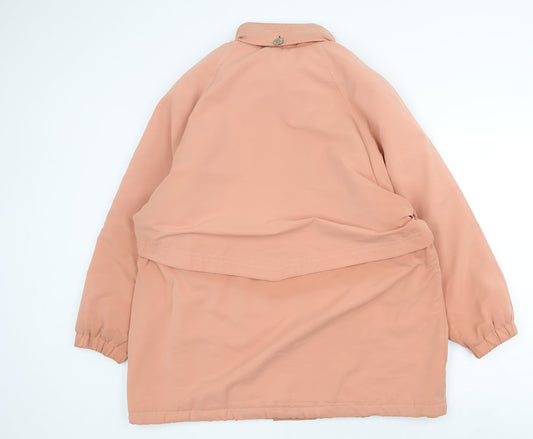 Womens UK Size 10 Marks and Spencer Orange Anorak Coat