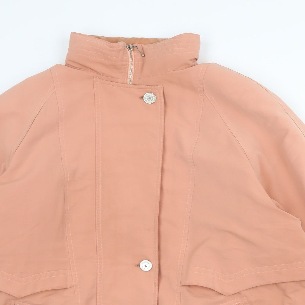 Womens UK Size 10 Marks and Spencer Orange Anorak Coat