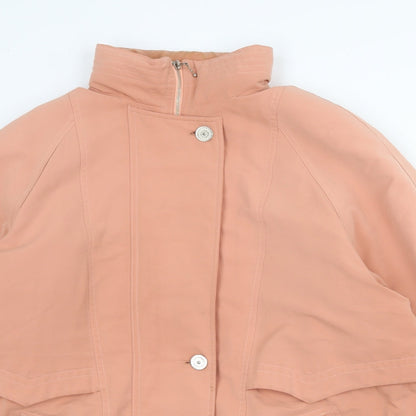Womens UK Size 10 Marks and Spencer Orange Anorak Coat