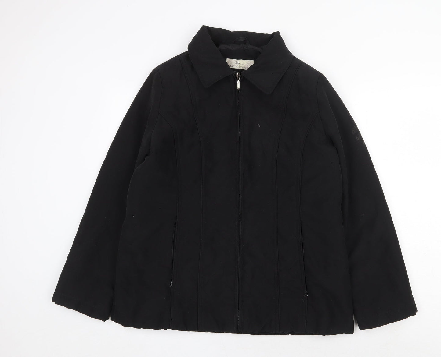 Womens UK Size 14 BHS Black Overcoat