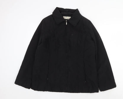 Womens UK Size 14 BHS Black Overcoat