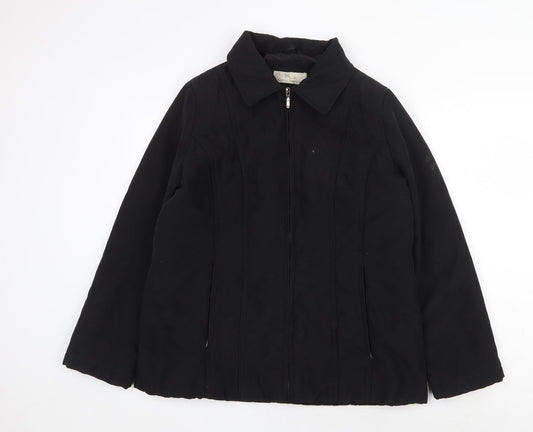 Womens UK Size 14 BHS Black Overcoat