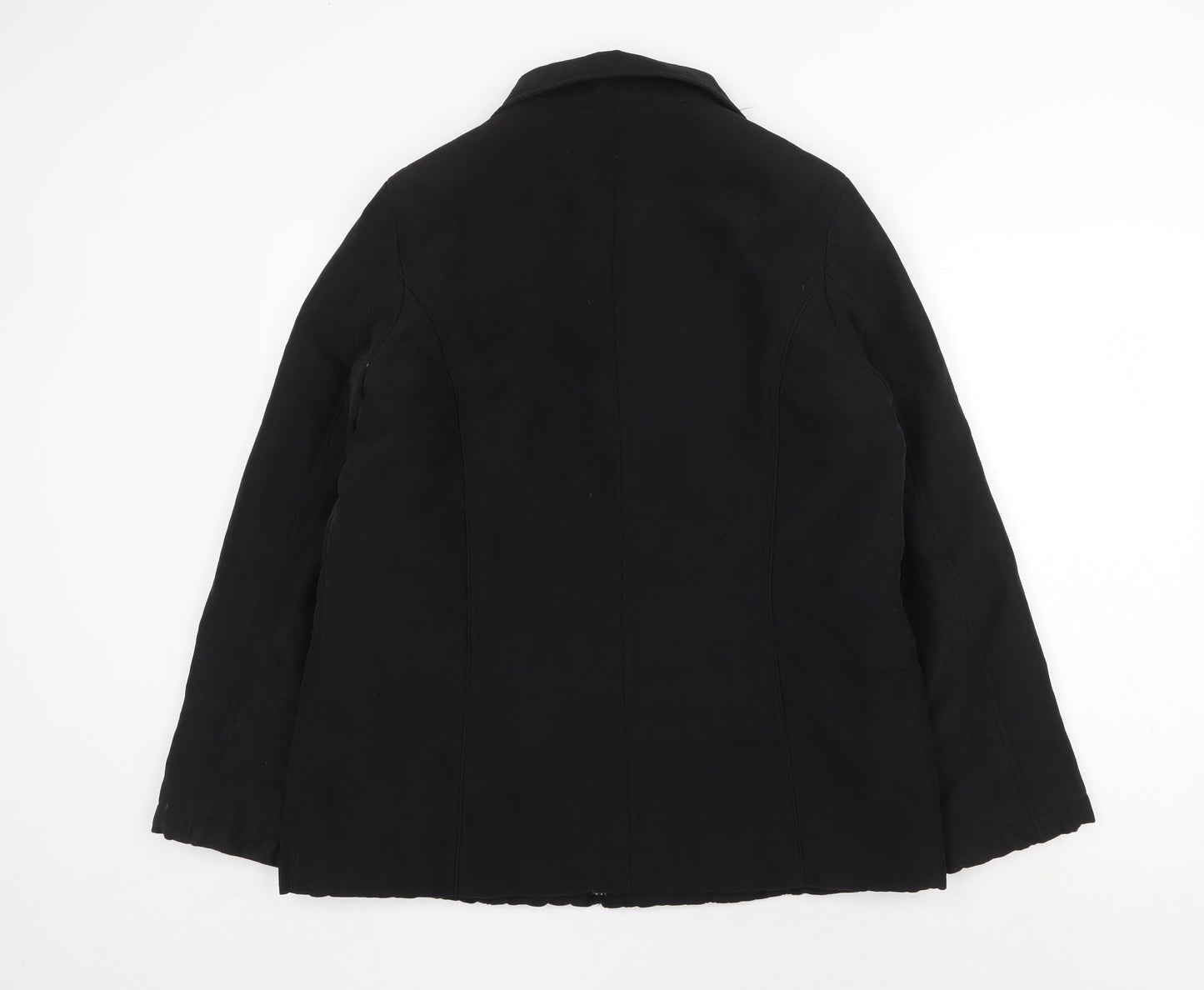 Womens UK Size 14 BHS Black Overcoat
