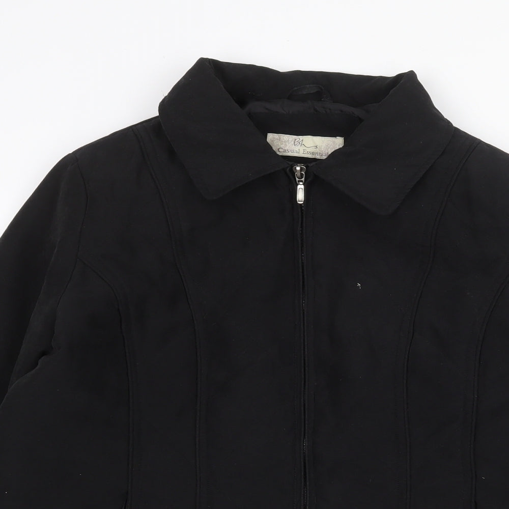 Womens UK Size 14 BHS Black Overcoat