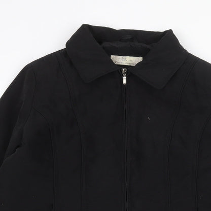 Womens UK Size 14 BHS Black Overcoat