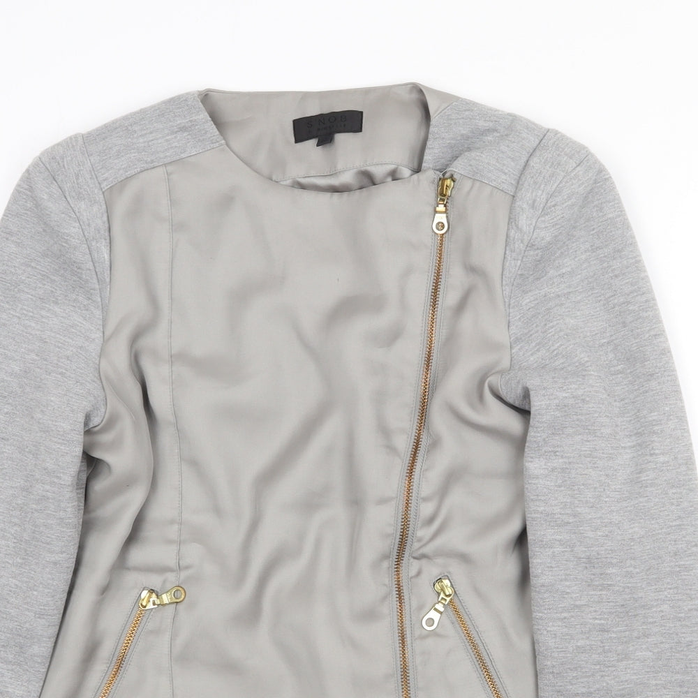 Snob Womens Green Jacket Size 8 Zip