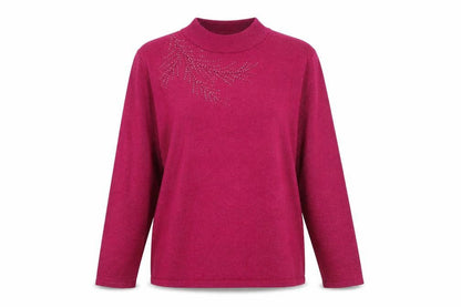 Womens UK Size L Bonmarché Pink Pullover Jumper