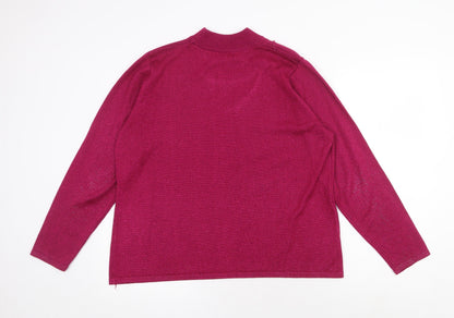 Womens UK Size L Bonmarché Pink Pullover Jumper