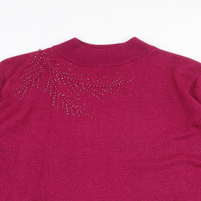 Womens UK Size L Bonmarché Pink Pullover Jumper