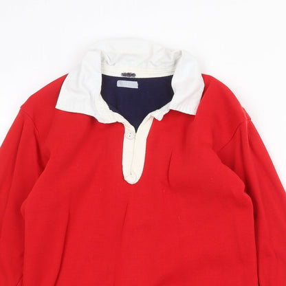Europa Sports Mens Red Cotton Pullover Sweatshirt Size M